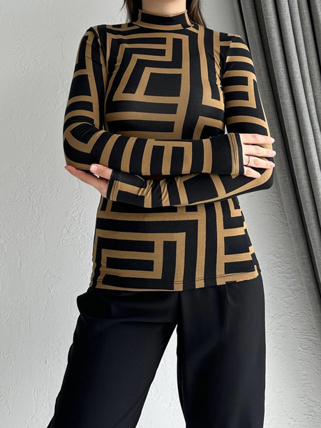 Desenli Balıkçı Body Gold
