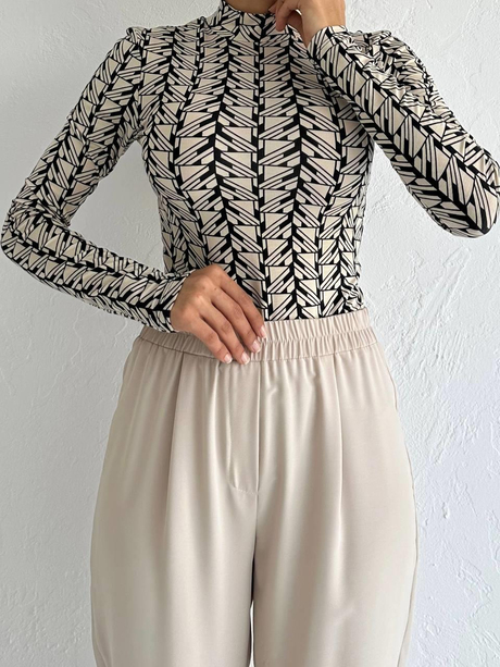 Desenli Balıkçı Body Taş