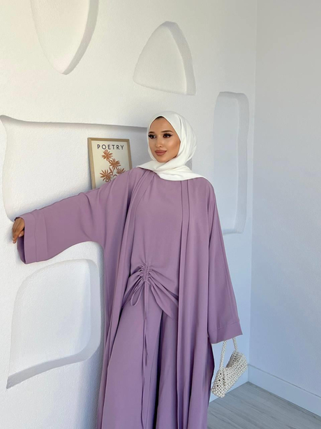 Dökümlü Linda Üçlü Takım Lila