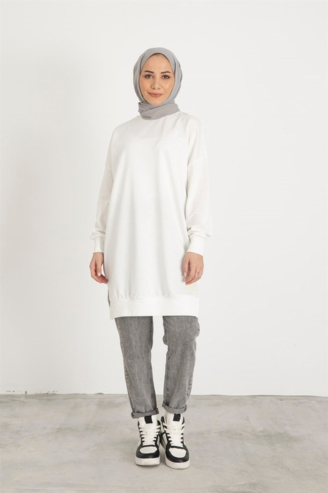 Düz Tunik Beyaz