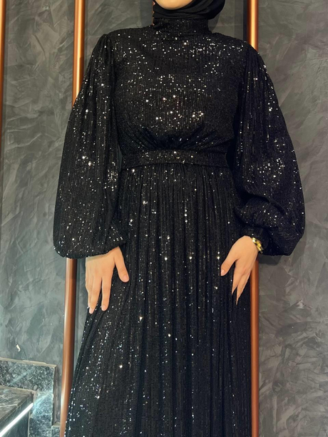 Ferin Payetli Elbise Siyah - Moda AlaFerin Payetli Elbise Siyah