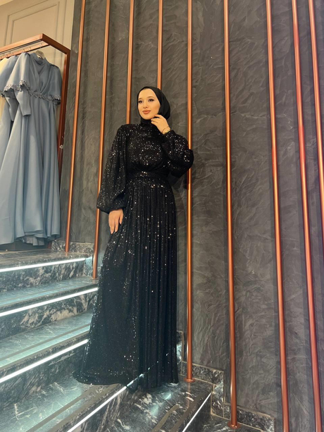 Ferin Payetli Elbise Siyah - Moda AlaFerin Payetli Elbise Siyah
