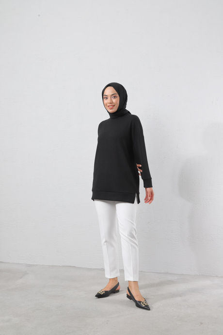 Fitilli Tunik Siyah