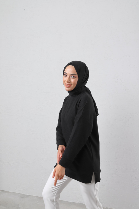 Fitilli Tunik Siyah