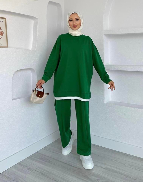 Flower Garnili Takım Benetton Yeşili