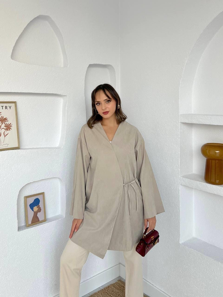 Gabardin Kimono Taş