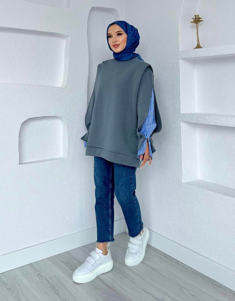 Garnili Oversize Sweathirt Füme