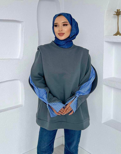 Garnili Oversize Sweathirt Füme