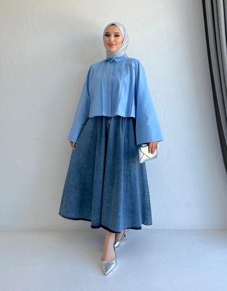 Geniş Manşetli Poplin Gömlek Mavi | Moda AlaGeniş Manşetli Poplin Gömlek Mavi