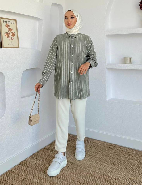 Gloria Keten Gömlek Yeşil - Moda AlaGloria Keten Gömlek Yeşil