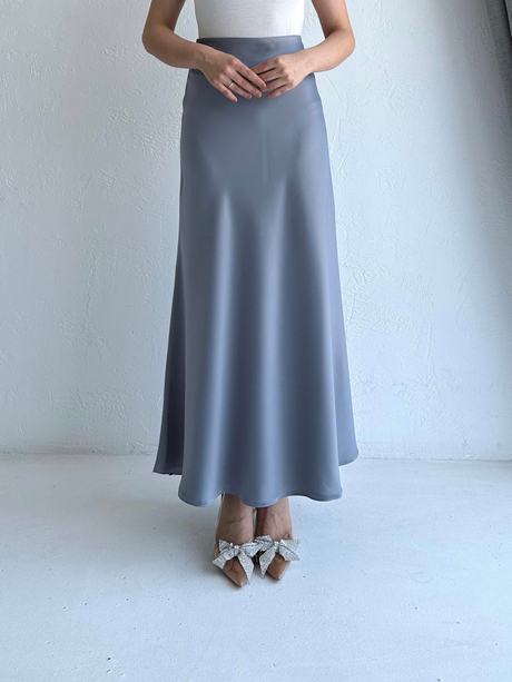 Hope Saten Etek Gri - Moda AlaHope Saten Etek Gri