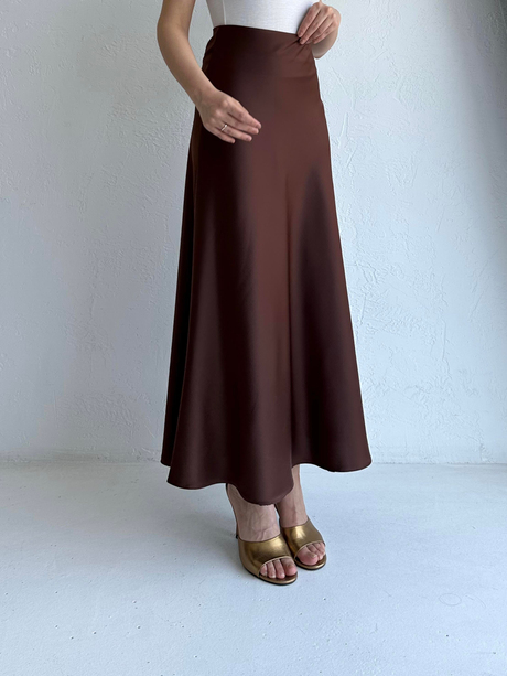 Hope Saten Etek Kahverengi - Moda AlaHope Saten Etek Kahverengi