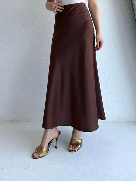 Hope Saten Etek Kahverengi - Moda AlaHope Saten Etek Kahverengi