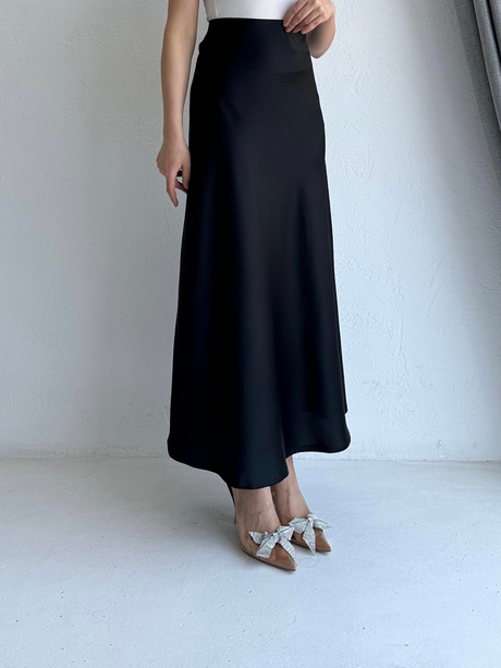 Hope Saten Etek Siyah - Moda AlaHope Saten Etek Siyah