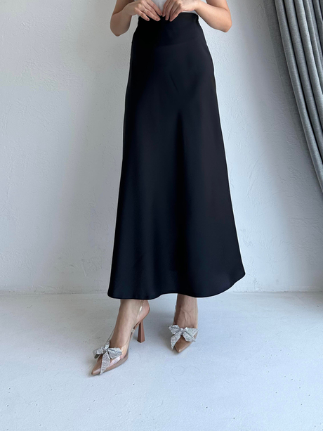 Hope Saten Etek Siyah - Moda AlaHope Saten Etek Siyah