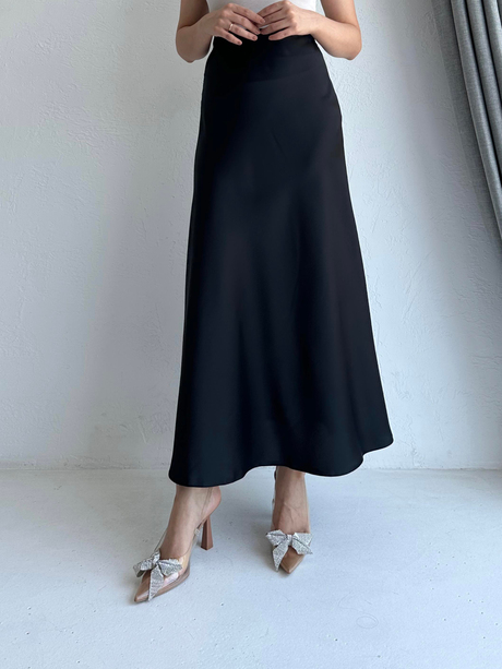 Hope Saten Etek Siyah - Moda AlaHope Saten Etek Siyah