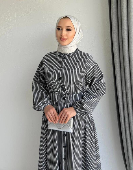 İki Cepli Poplin Elbise Füme
