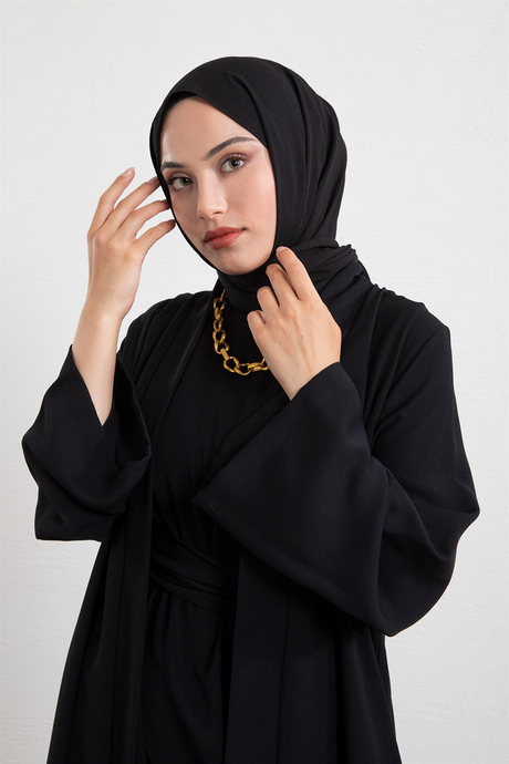İkili Abaya Takım Siyah