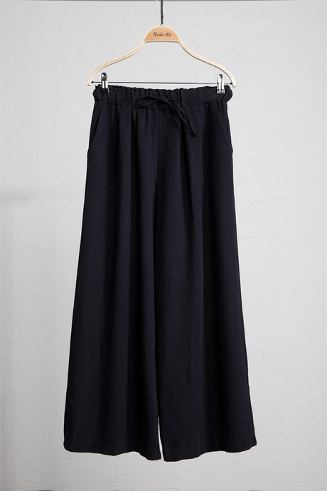 Keten Pantolon Siyah