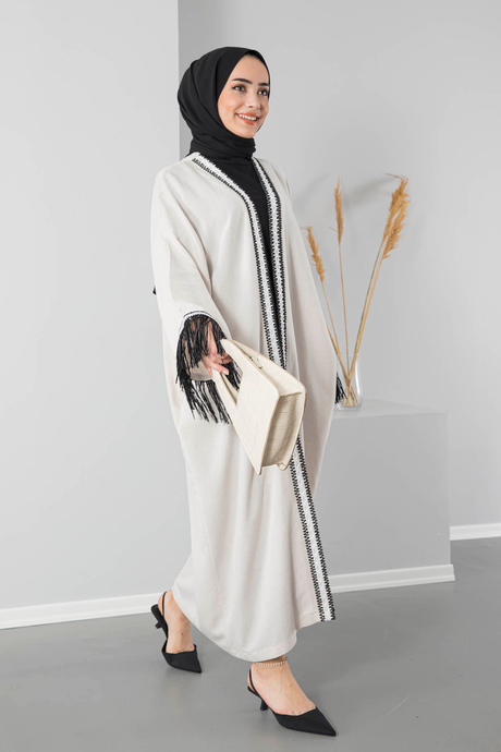 Kolu Püsküllü Kimono
