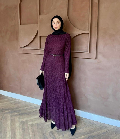 MARİA DANTEL ELBİSE Bordo