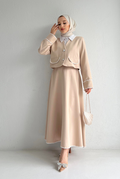 Midye Dikişli Takım Taş | Moda AlaMidye Dikişli Takım Taş