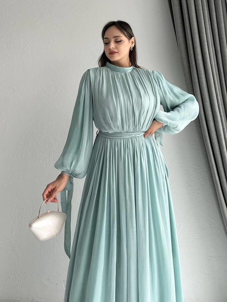 Mini Piliseli Elbise Mint | Moda AlaMini Piliseli Elbise Mint