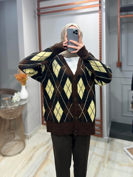 MİXRAY BAKLAVA DESEN HIRKA Sarı