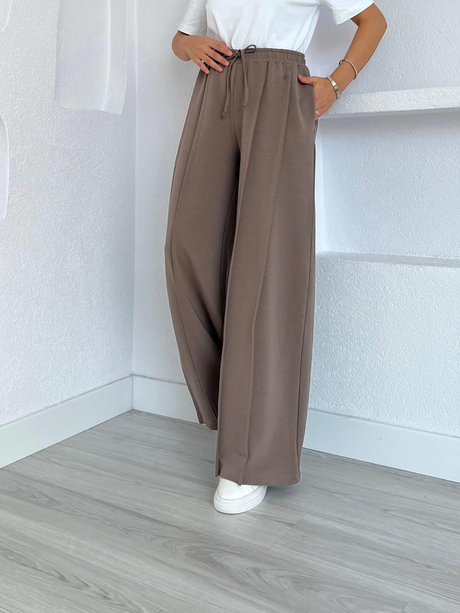 Nervür Dikişli Pantolon Toprak