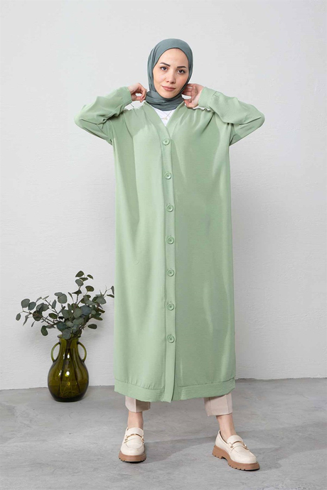 Önü Düğmeli Tunik Çağla - Moda AlaÖnü Düğmeli Tunik Çağla