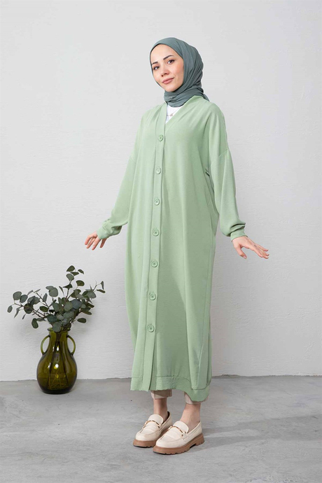 Önü Düğmeli Tunik Çağla - Moda AlaÖnü Düğmeli Tunik Çağla