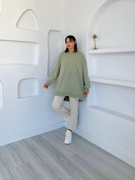 Oversize Basic Sweatshirt Çağla