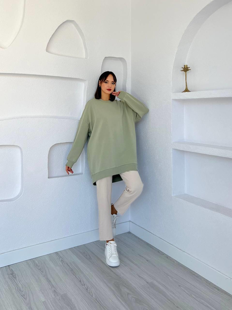 Oversize Basic Sweatshirt Çağla