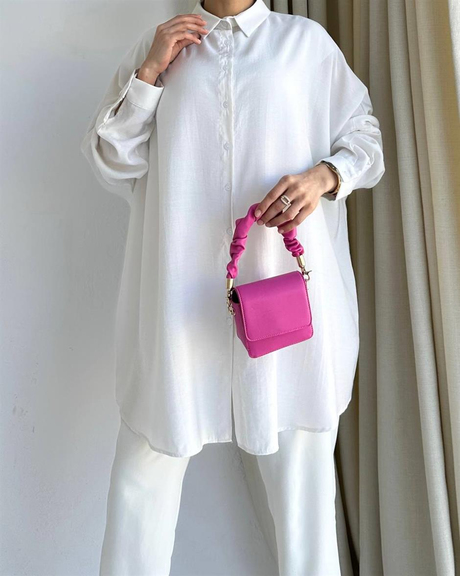 Oversize Gömlek Ekru