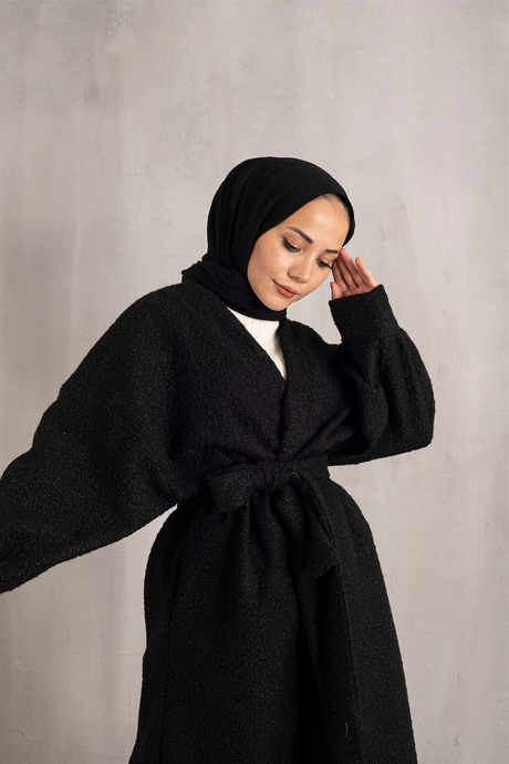 Oversize Uzun Kaban Siyah