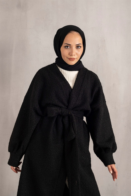 Oversize Uzun Kaban Siyah