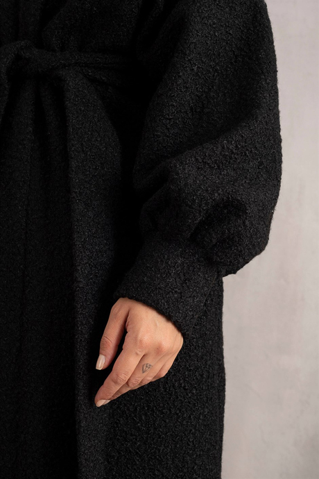 Oversize Uzun Kaban Siyah