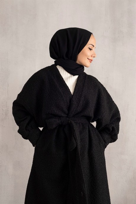 Oversize Uzun Kaban Siyah