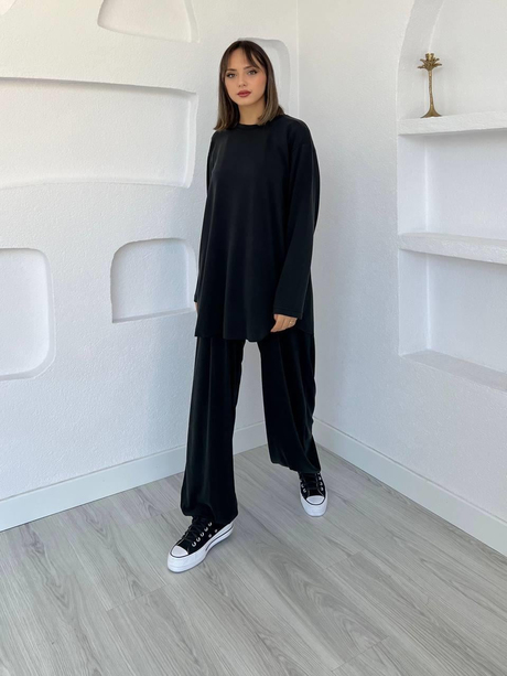 Oysho Basic  Takım Siyah