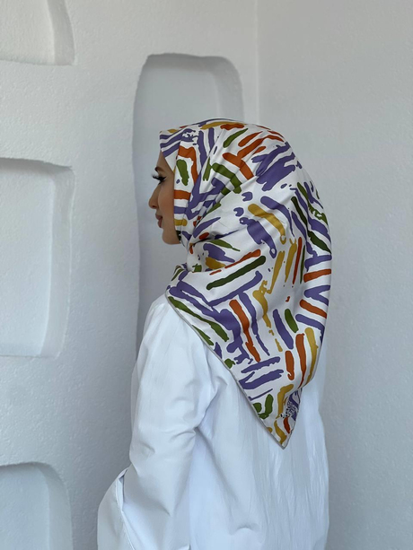 PAİNT TWİL EŞARP Yağ Yeşili - Moda AlaPAİNT TWİL EŞARP Yağ Yeşili