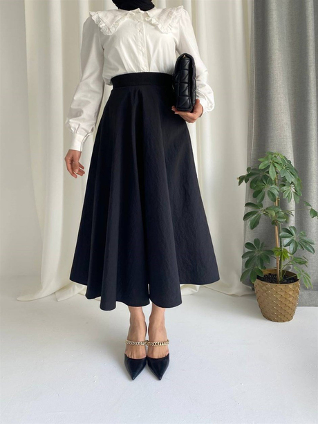 Paraşüt Çan Etek Siyah - Moda AlaParaşüt Çan Etek Siyah