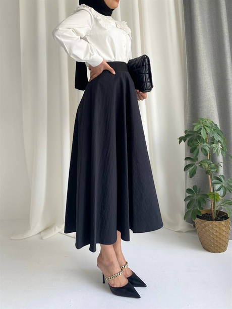 Paraşüt Çan Etek Siyah - Moda AlaParaşüt Çan Etek Siyah