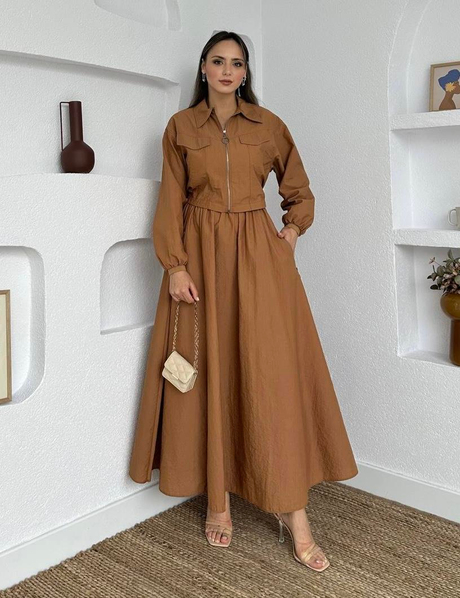 Paraşüt Kumaş Takım Kahverengi - Moda AlaParaşüt Kumaş Takım Kahverengi