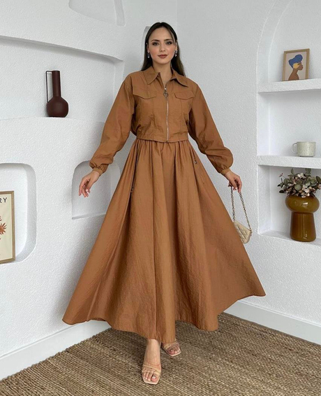 Paraşüt Kumaş Takım Kahverengi - Moda AlaParaşüt Kumaş Takım Kahverengi