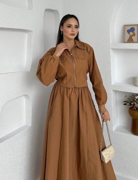 Paraşüt Kumaş Takım Kahverengi - Moda AlaParaşüt Kumaş Takım Kahverengi