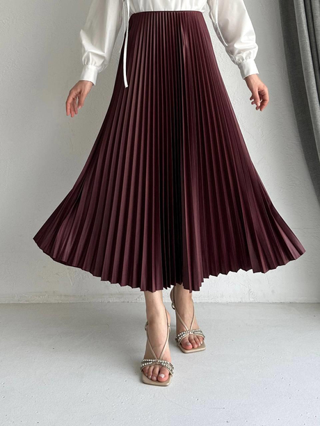 Pilili Etek Bordo