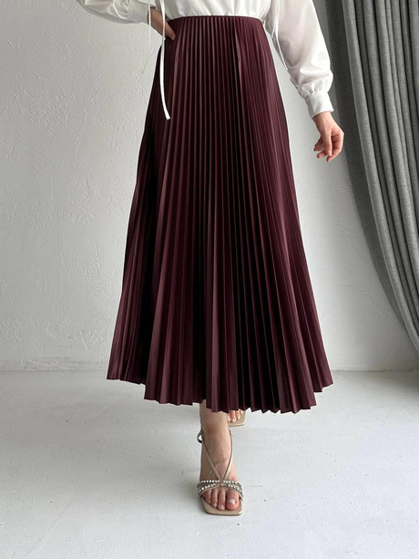 Pilili Etek Bordo