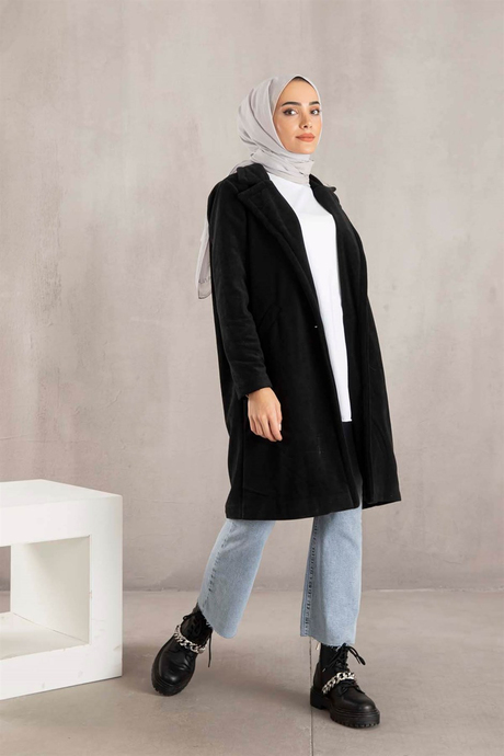 Polar Kaşe Kaban - Siyah