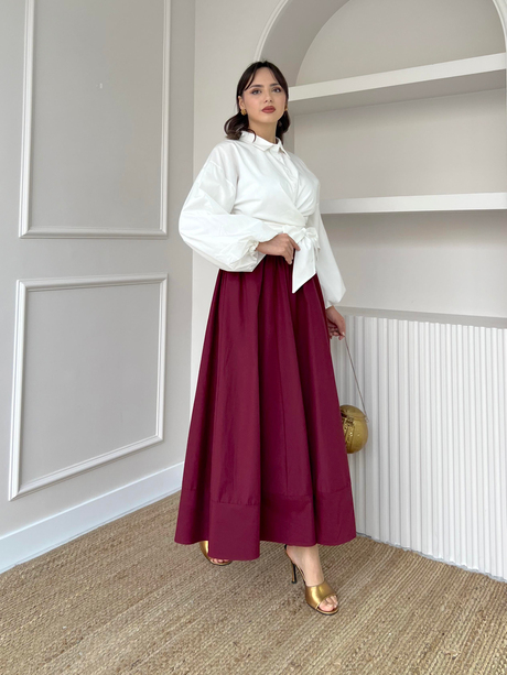 poplin first etek Bordo