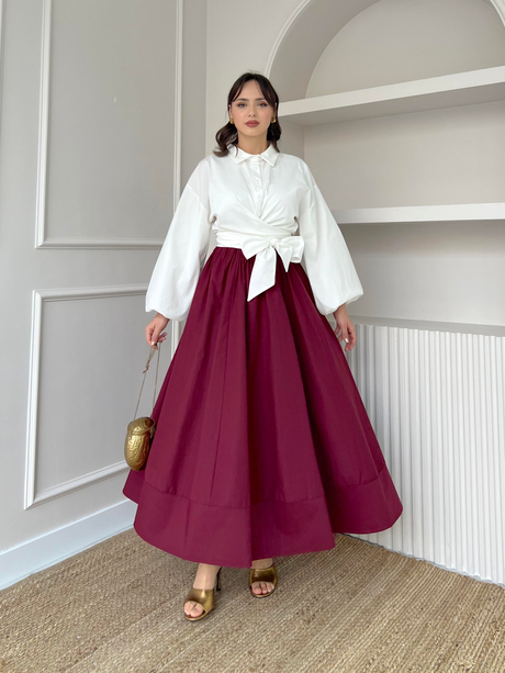 poplin first etek Bordo